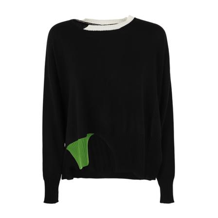 PierAntonioGaspari, Round-neck Knitwear Czarny, Kobieta, Rozmiar: S