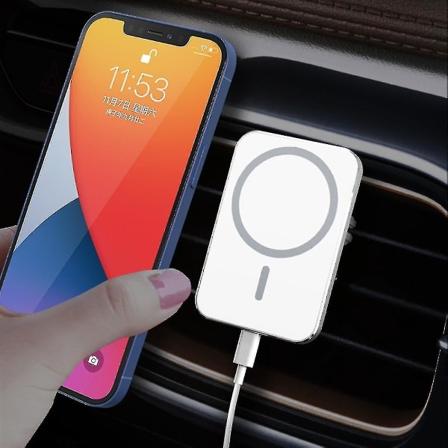 Magnetisk trådlös billaddare för Iphone 13/12-360 Justerbar automatisk justering luftventil Magnetisk telefon bilmonteringshållare Laddare kompatibel 