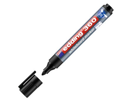 EDDING Whiteboardpenna 360 rund 1,5–3mm svart - Lyreco - Kontorsmaterial - Pennor - Whiteboardpennor - Rund spets
