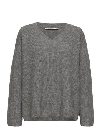 Alphagz V-Pullover Noos Pullover Striktrøje Grå Gestuz