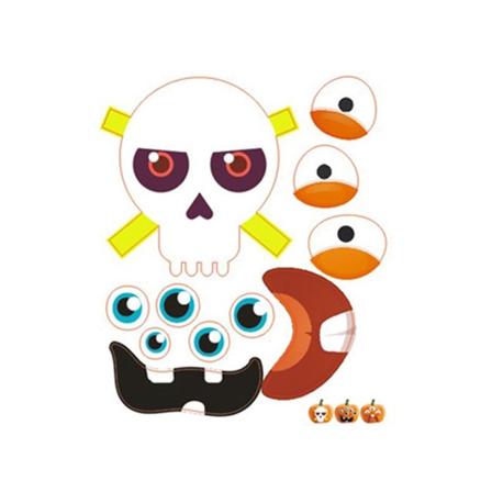 Halloween-klistremerker for barn - Søte klistremerker for scrapbooking, vannflasker, ansikts-klistremerker, DIY-festgaver - Stil 3