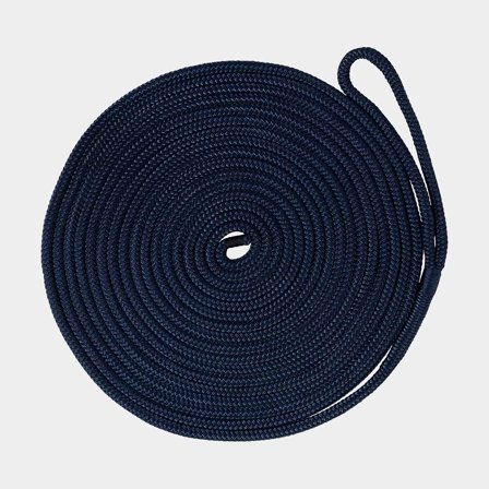 Festmacher / Festmacherleine mit gespleißter Schlaufe Robline Vinga, doppelt geflochtenes Polyester, Ø12 mm, 12 Meter, marineblau - Boot