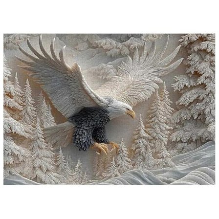 1000 Brikker Udskåret Ørne Puslespil til Voksne Præcisionsskåret Jigsaw med Tyk(h)