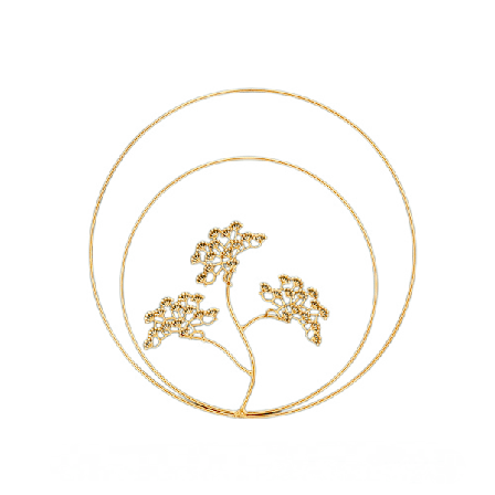 Kevyt ylellinen metalli seinävaate seinäkoriste olohuoneen taustaseinän koriste tervetuloa mänty kaksoispyöreä pakkauksella