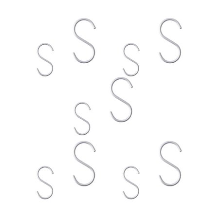 No Trace Hook S-tyyppinen koukku Iskueton Metallikoukku Kestävä S-tyyppinen koukku Ruostumattomasta teräksestä valmistettu koukku 5 Suuri 5