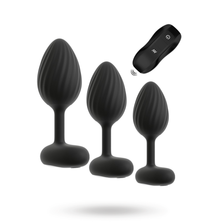 RC Butt Plug Set with Vibration - Vuxen.se - Buttplug, stora & små butt plugg