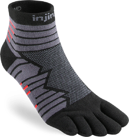 Injinji Men ́s Ultra Run Mini-Crew Men workout socks Grey S