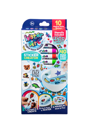 Water Art Stickers 10 Pennor Skapa & pyssla Unisex Flerfärgad ONESIZE