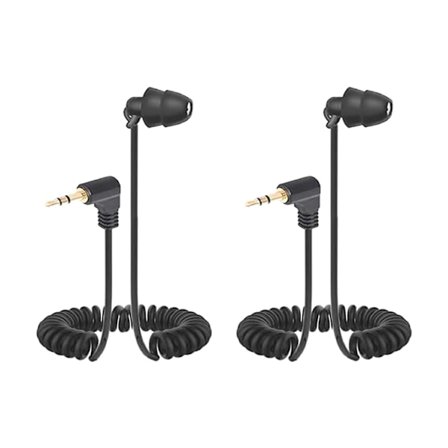3,5 mm In Ear Single Earphone Mono-channel Spring Colied Earpiece Stereo Headset