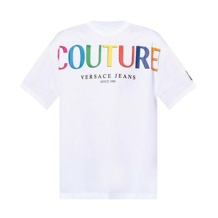 Versace Jeans Couture - T-shirts - Vit - Herr - Storlek: Xl, Herr, Storlek: XL