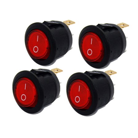 Strömbrytare 4-pack av/på vaggströmställare avbrytare m lyse