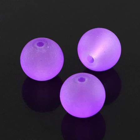 1 Sträng, Ca 105 St Lila Frostade Glaspärlor 8mm