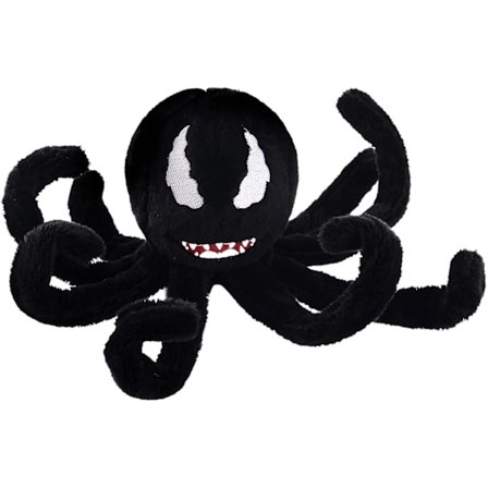 Venom Symbiote -pehmolelu 10"/25cm Eläin Musta Tunnelma Mustekala Rannetuki Plushie Täytetty Nuken Lahja Koti Sisustus