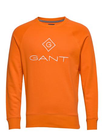 Lock Up C-Neck Sweat Sweatshirt Trøje Orange GANT