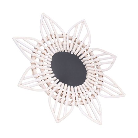 Rattan spegel retro rund smink spegel high definition