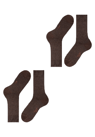 Falke Happy 2-Pack Socks Strumpor Herr Brun 39-42