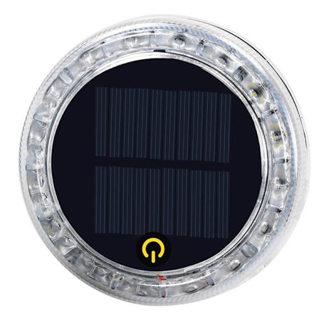 Bageste antikollisions solcelle lastbilblinkende lys farverig cirkulær advarselslampe