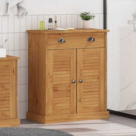 Sinksåp - integrerad handfatsskåp Vidaxl Badrumsskåp med dörr VIGO Brun och Honung Brun