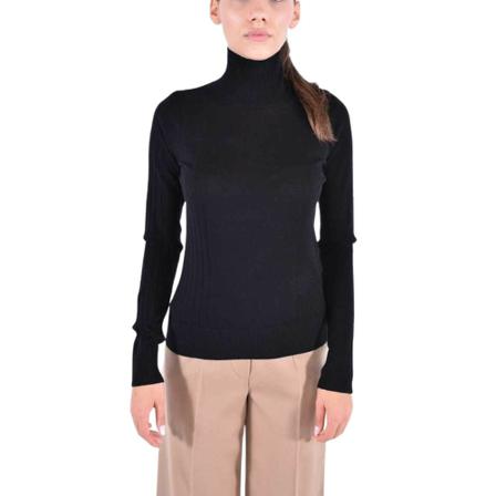 Max Mara Studio, Turtlenecks Zwart, Dames, Maat:L