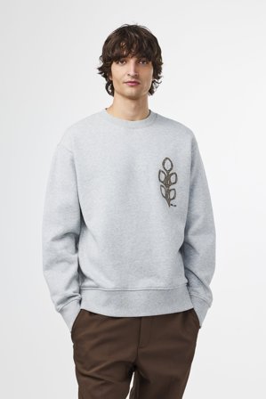 NN.07 Briggs 3504 Sweatshirt Male Grey Organic Cotton
