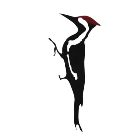 Hakkspett Silhuett Metall Kunst Fugler Utendørs Hagedekorasjon(qb)