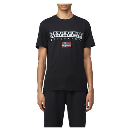 Napapijri, T-Shirts Zwart, Heren, Maat:L