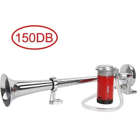 Trompethorn Hvit sinkrør 450mm Lengde Trompethorn 150db 12v Høyttaler For Bil Lastebiler Motorsykler Og Suv