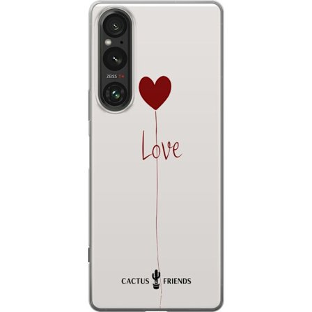 Yhteensopiva Puhelinkuori Sony Sony Xperia 1 V Cactus and Friends - Love Balloon Minimal