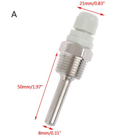 8MM temperatursensor rustfrit stål sonde vandtank skal S