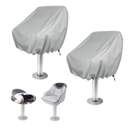 2-pak overtræk, vandtæt udendørs piedestal ponton kaptajn bådbænk stoleovertræk, Oxford stof ror stoleovertræk - perfekt