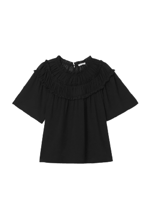 Wera Blus med volang NOEMI Blusar Svart 36