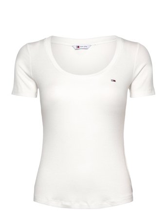 Tjw Reg Soft Rib Essential Ss White Tommy Jeans