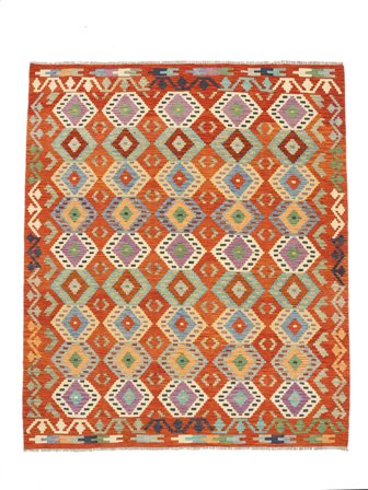 Handvävd Kelim Afghan Old Style 208X245 Ullmatta