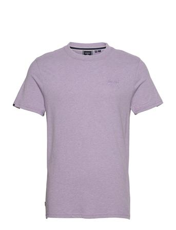 Vintage Logo Emb Tee T-shirts Short-sleeved Lila Superdry