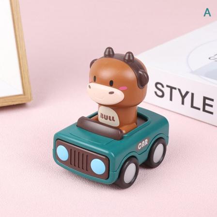 CDQ Trykk med Crash Resistant Cartoon Car e ShapeMontessori Toy A