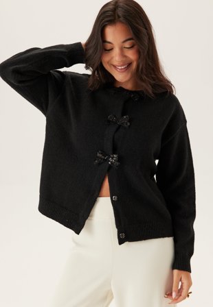 VILA-Vibrianna O-neck L/S BOW KNIT-L