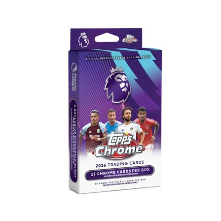 Topps - Negro Trading Cards - Premier League Chrome 2026 Hanger Pack (15 Cards) @ Hatstore