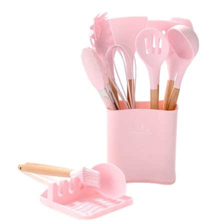 Keittiövälineiden pidike, tilaa säästävä järjestäjä, vakaa välineiden järjestys, liukumaton korkkipohja helpottaa puhdistusta, lämmönkestävät 