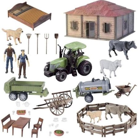 Pronice GÅRDSET MAJOR FARMER TRAKTOR DJUR 2 BONDVERKTYG TILLBEHÖR