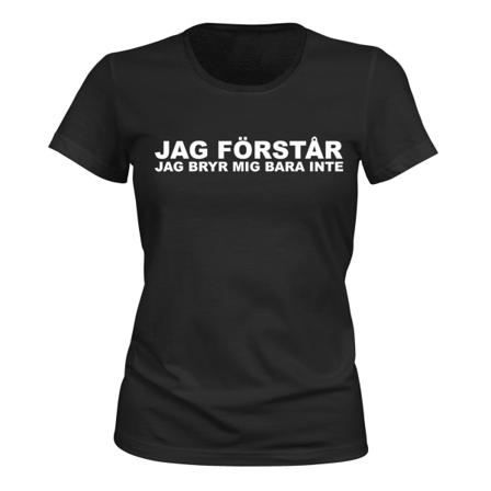Jeg forstår - T-SHIRT - DAME sort XXL