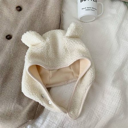 Vinterlue Caps Bear Pullover Lue HVIT