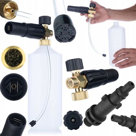 Rosfix Vaahtotykki S0401 1000ml Setti – Säädettävä Suihku | 1,23mm Suutin | Yhteensopiva Nilfisk C, D, E kanssa