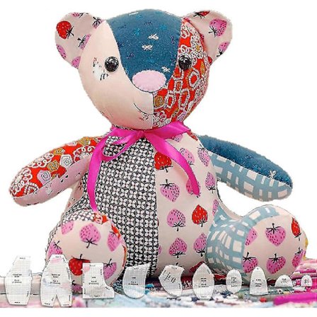 Memory Bear Skabelon Linealsæt Med Instruktioner - 10 Stk. Memory Bear Sy Mønstre Skabelon