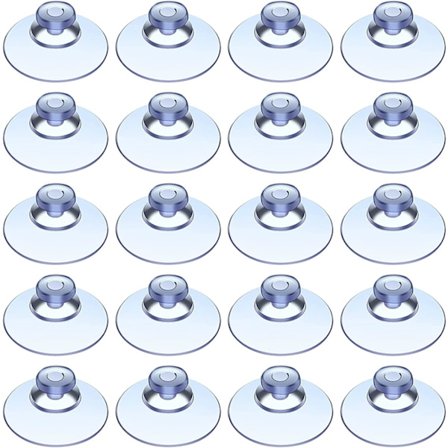 20 Plastsugappar Transparenta Sugkoppar utan Krokar Svampform