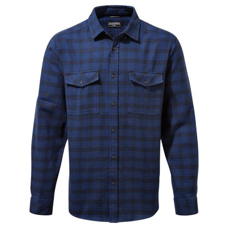 Craghoppers Men ́s Kiwi III Check Long Sleeved Shirt Men long-sleeved shirts Blue S