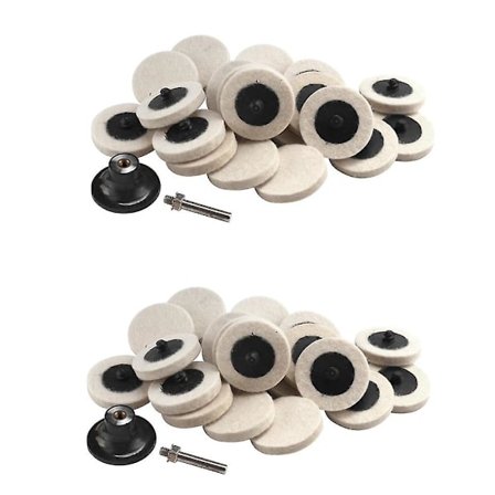 20 stk. 2 tommer Kunstig Uldstof Qc Skive Polerings Puder Hjul