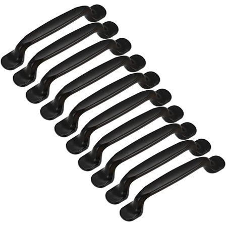 10 stk. Kjøkkenskapdørhåndtak Skap Skuffe Soverom Møbeltrekk Senteravstand 128MM, Aluminium, med skruer