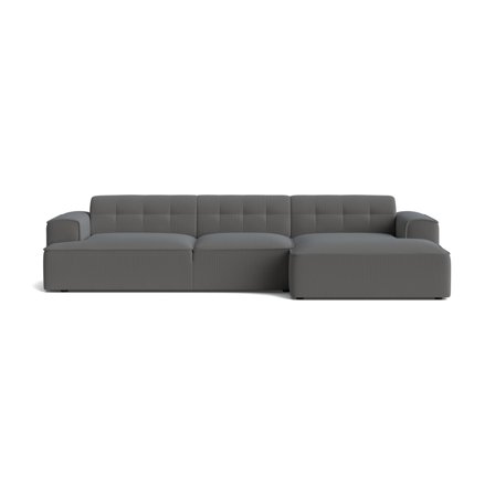 Marbella XL Chaiselongue-Sofa, rechts in Lisboa Anthrazit, modernes Design, großzügige Sitzfläche, komfortable Polsterung, Höhe 75cm.