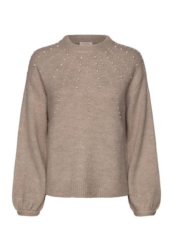 Fqpearl-Pullover Tops Knitwear Jumpers Beige FREE/QUENT