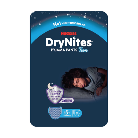 DryNites Bleie gutt 13+ år, 9 stk.